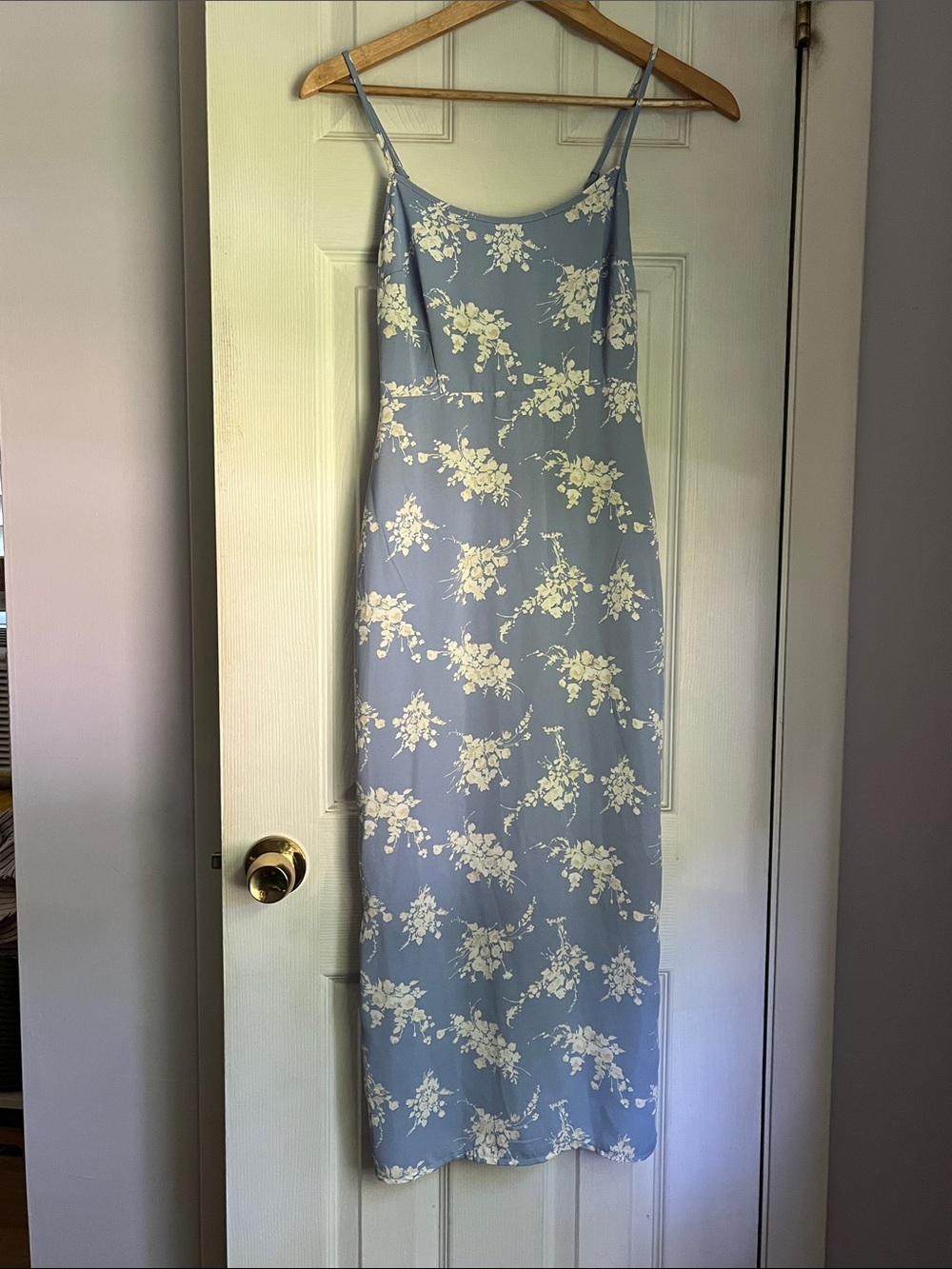 Abercrombie & Fitch Blue Floral Maxi Slip Dress